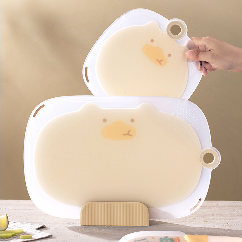 Household Plastic Cutting Board Fruit Vegetable Chopping Board Kitchen Tool Outdoor Small Board Baby Complementary Food Double-Sided Cutting Board