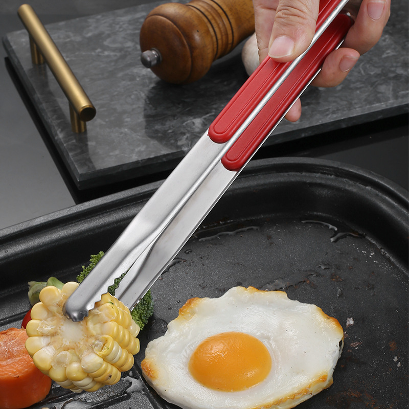 Stainless steel food clip outdoor barbecue clip restaurant steak clip extended food clip self-service barbecue clip