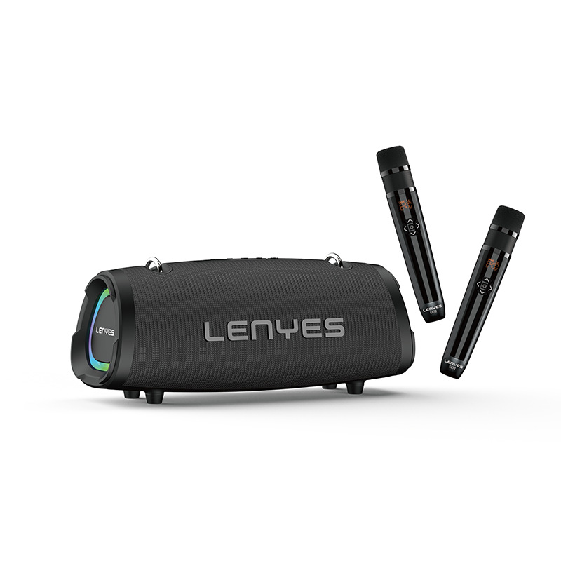 lenyes Cold Lion Outdoor Bluetooth Speaker with Shoulder Strap Heavy Bass with Microphone S872 Bluetooth 5.3