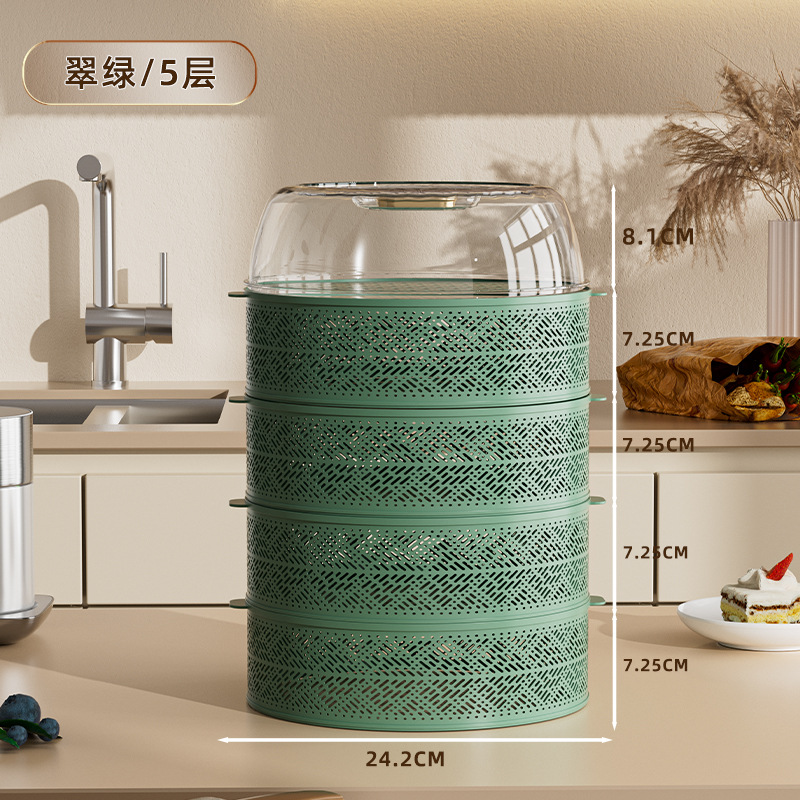 Multi-Layer Hollow Food Cover Home Food Cover Table Cover for Leftovers Anti-Mosquito Fly Dust-Proof Food Cover Storage Box