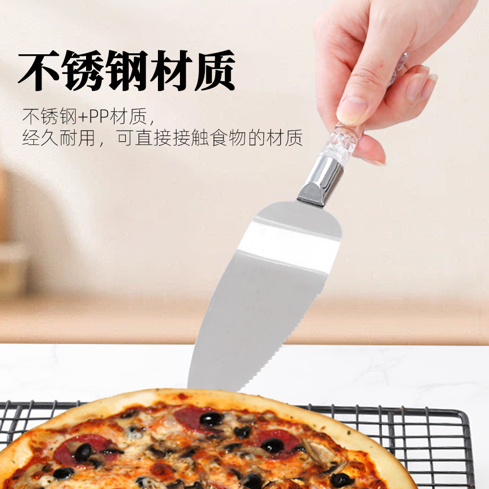 Pizza Set Western Restaurant Stainless Steel Crystal Handle Cake Knife and Spatula Set Home Baking Set