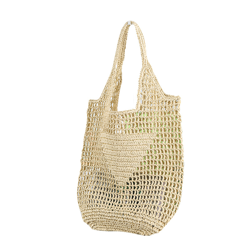 New Large Capacity Hollow Out Woven New Woven Bag Large Capacity Straw Bag Fresh Handheld Beach Bag