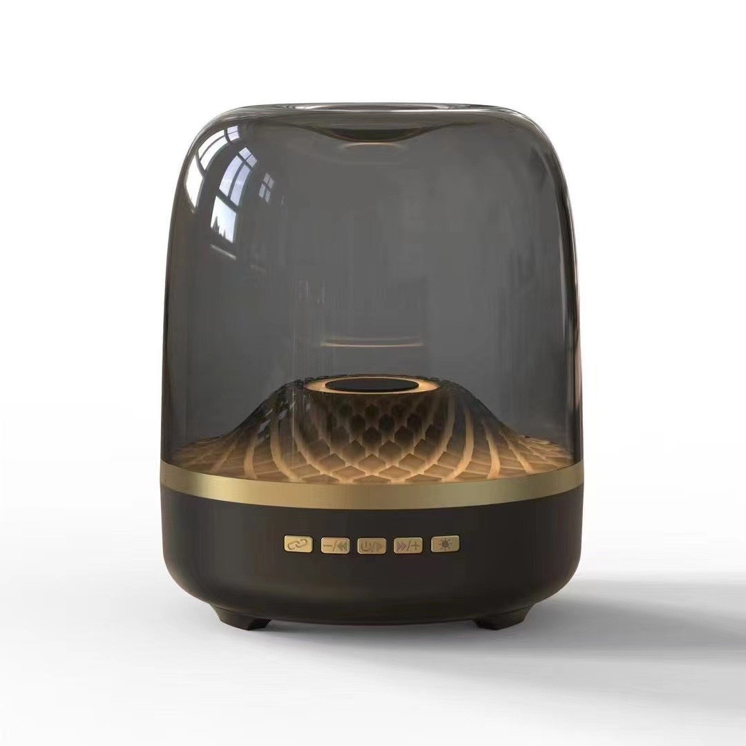 Harman Desktop Subwoofer琉璃 4th Generation Bluetooth Speaker GLASS Black Gold Collection Speaker
