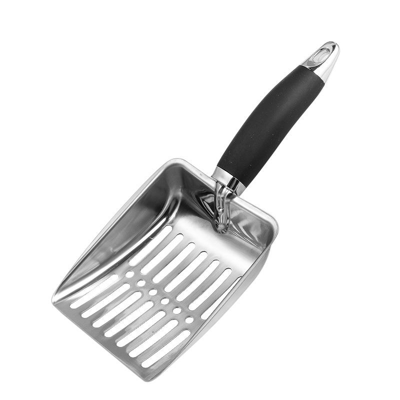 Stainless steel metal cat litter scoop, large size cat poop scoop, cat pet scoop, beach shovel