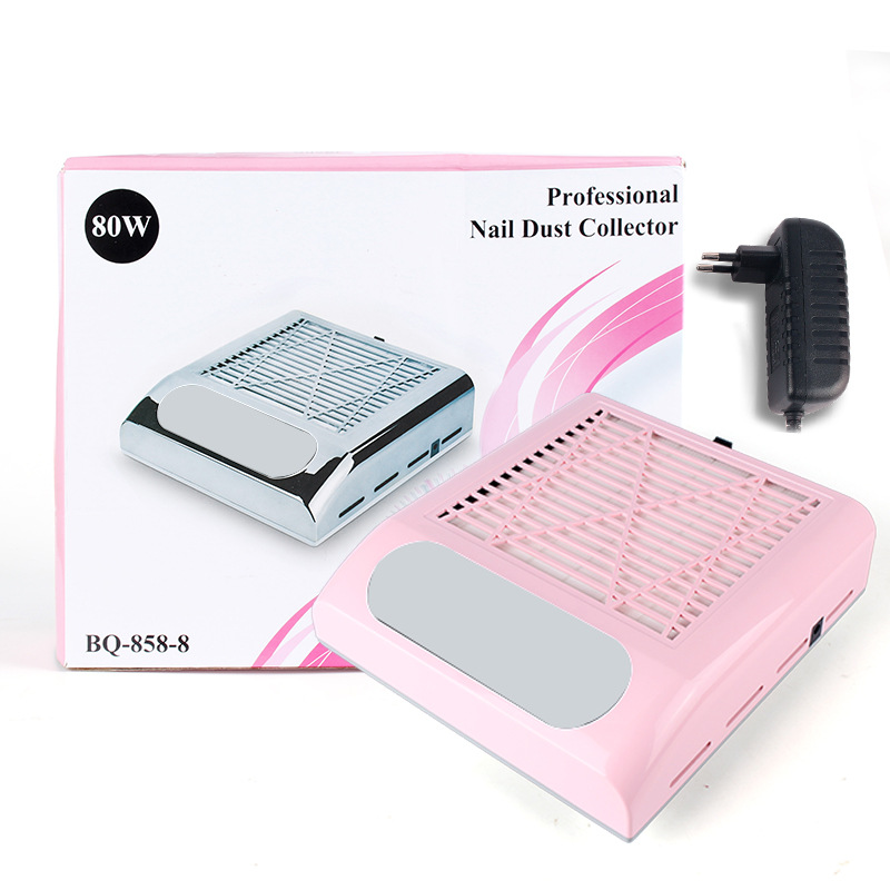 New Japanese nail dust collector adjustable speed 80W with filter pad desktop nail dust suction machine