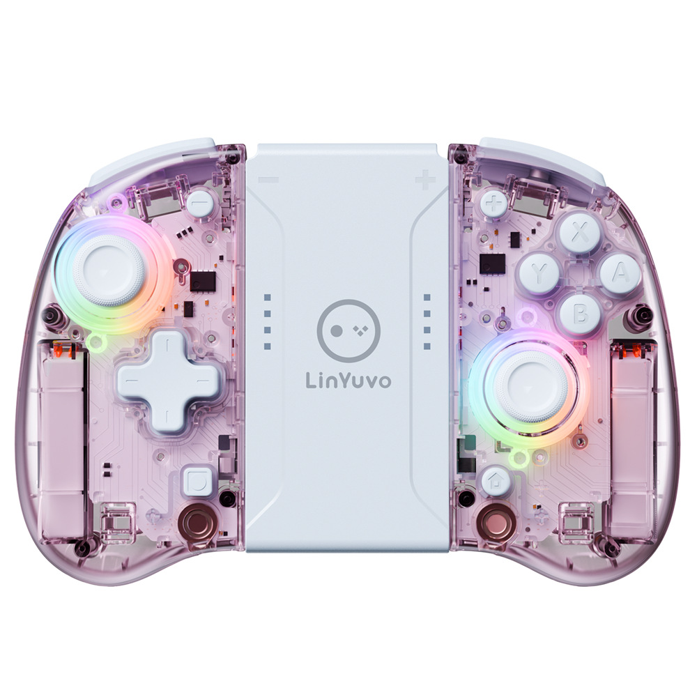 LinYuvo Lianyou switch joy con bluetooth handle colorful RGB rainbow light macro function left and right handle