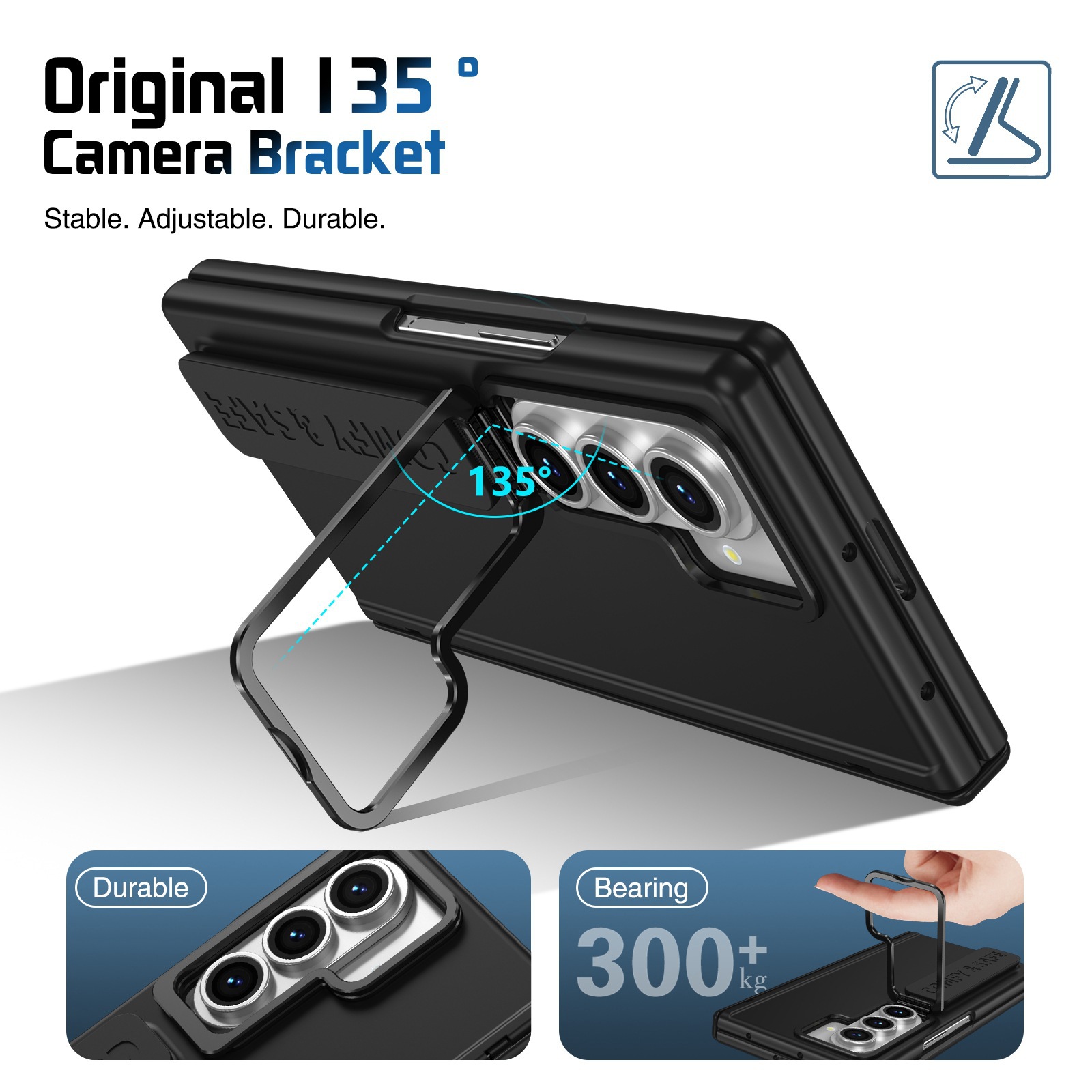For Samsung Z Fold8 Ultra Phone Case Hinge Full Coverage Lens Bracket Strap Skin Feel Film Anti-Fall