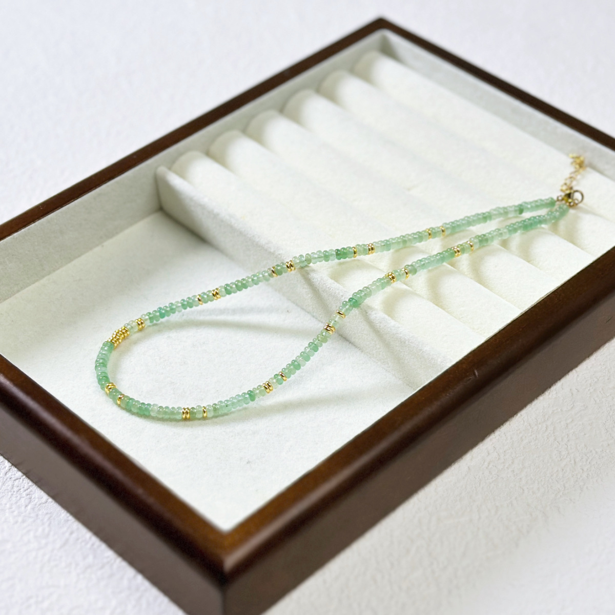 Niche aventurine natural stone necklace women abacus bead bracelet clavicle chain new Chinese style neck jewelry women
