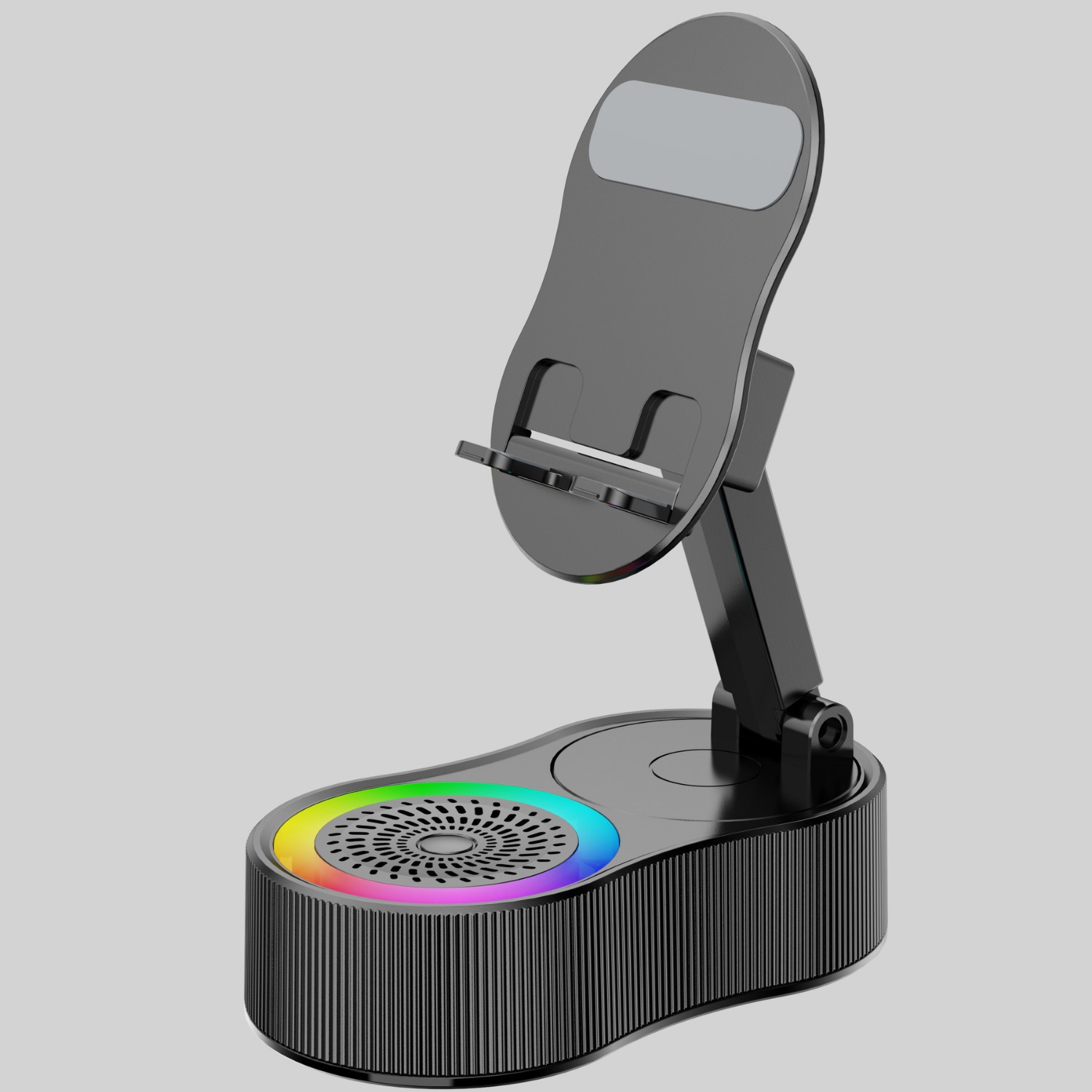2025 New Induction Phone Holder Charger Wireless Bluetooth Speaker Desktop Live Streaming Audio