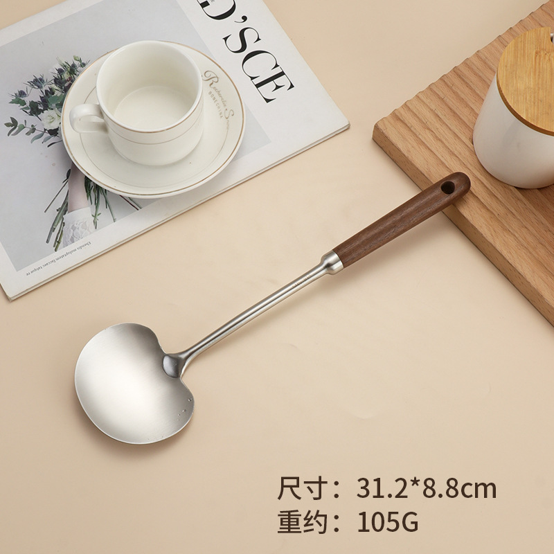Stainless Steel Spatula Home Kitchen Mushroom Spatula Frying Pan Spatula Long Handle Anti-Scald High Temperature Resistant Cooking Spoon Kitchen Utensils