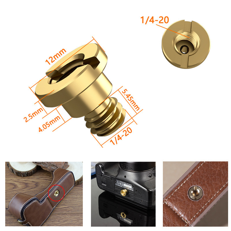 Tengdafei 1/4 thread camera leather case stainless steel screw connecting camera brass screw connecting tripod base