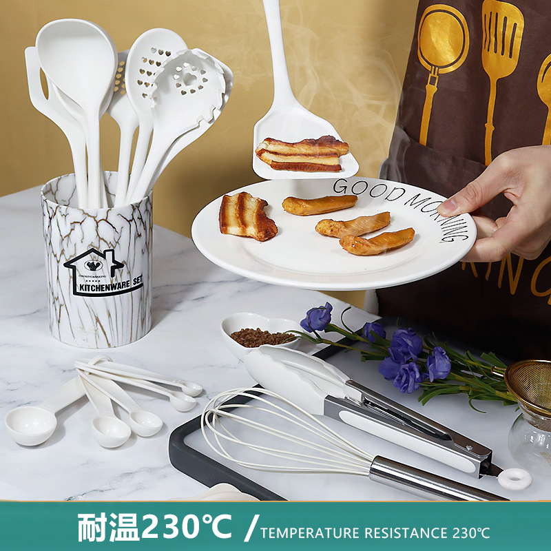 Silicone Spatula and Soup Spoon 22-Piece Set Non-Stick Silicone Spatula Food Grade High Temperature Resistant Silicone Kitchenware Set