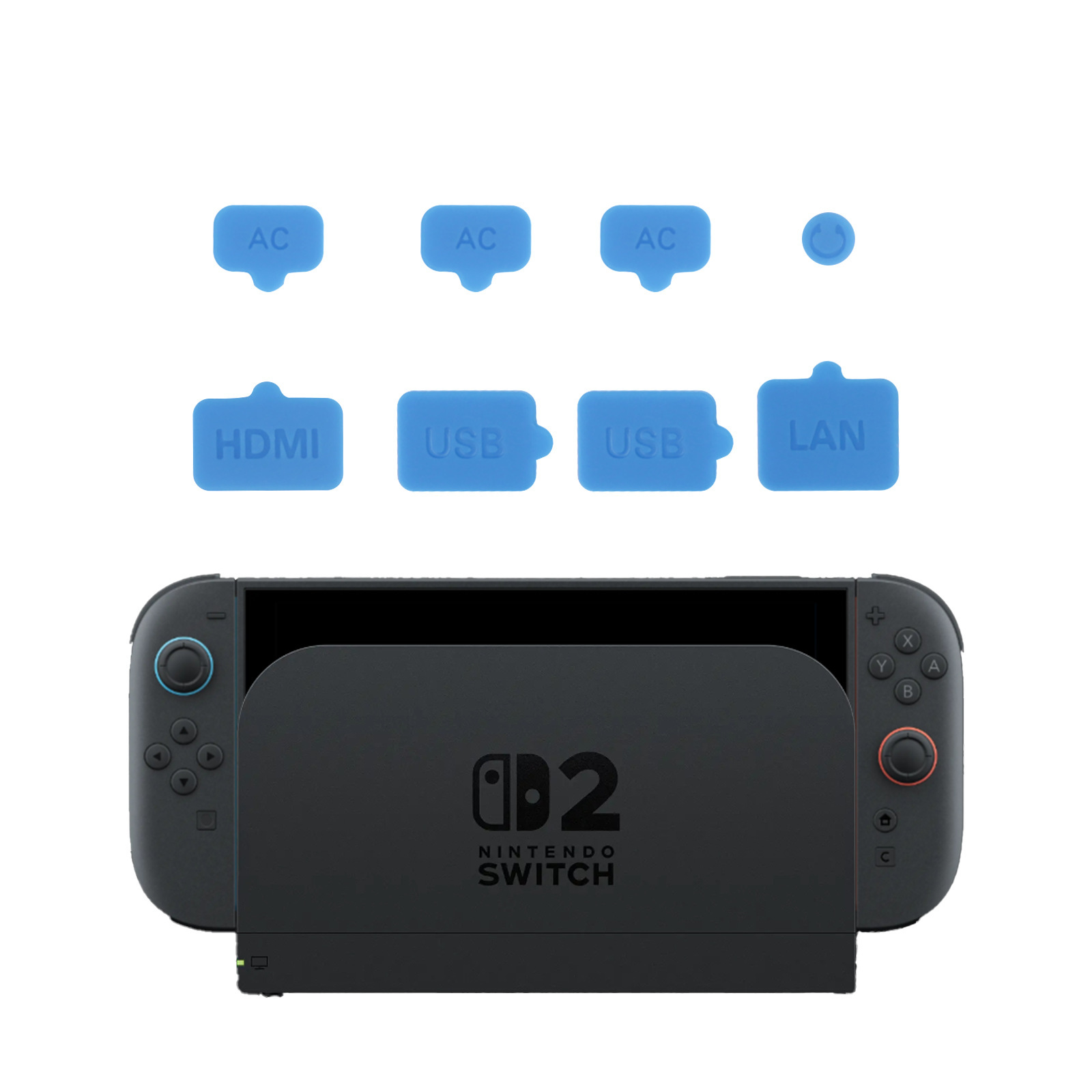 Switch 2 console dust plug set SWITCH 2nd generation dust plug USB HDMI silicone 8-piece set