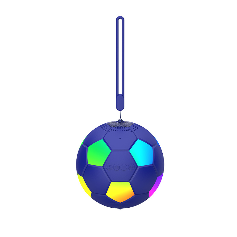 New Football Bluetooth Speaker RGB Light Portable Mini Outdoor World Cup Football Audio