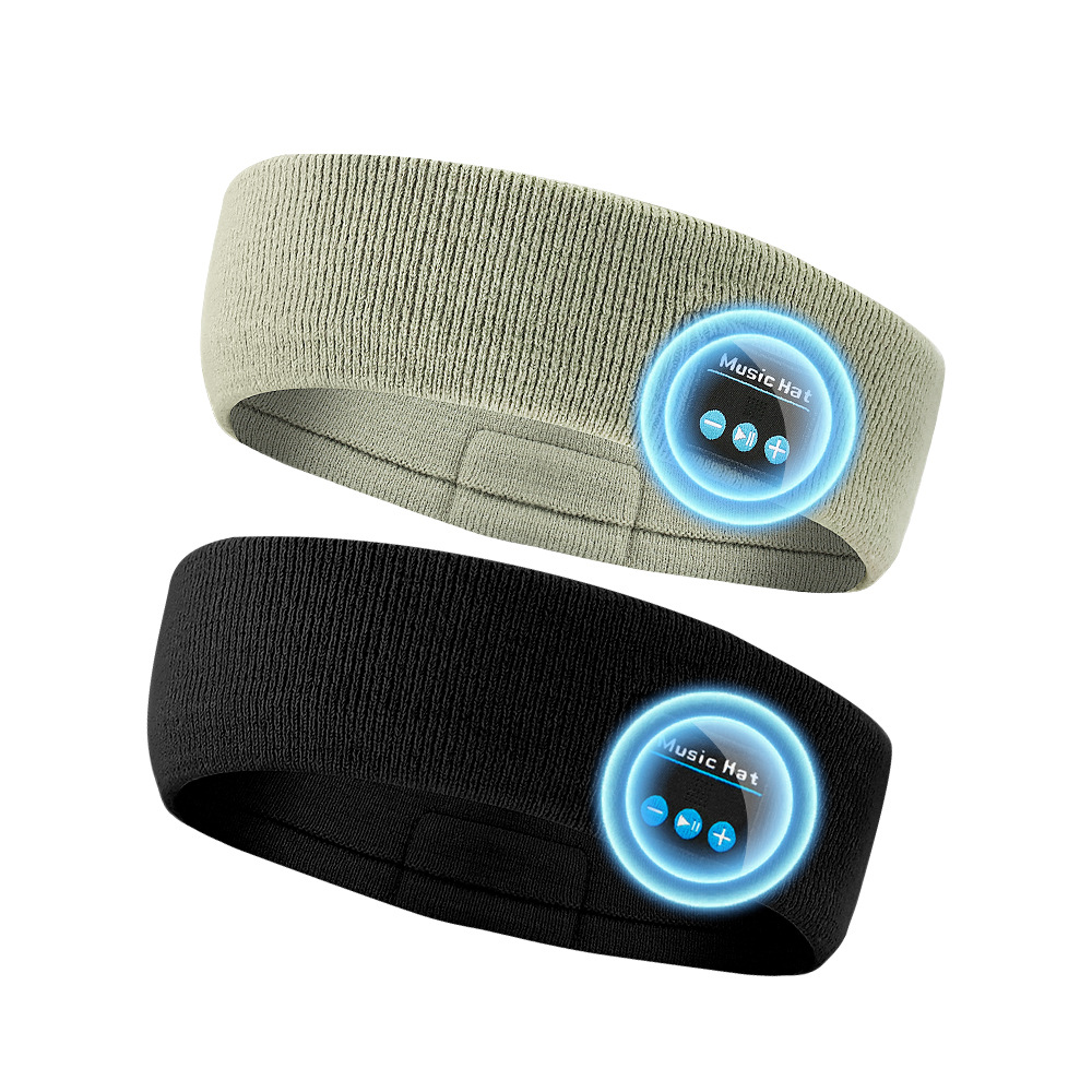 Wireless Bluetooth Headband Outdoor Fitness Sweat-Absorbing Headphone Music Call Outdoor Knitted Bluetooth Headband