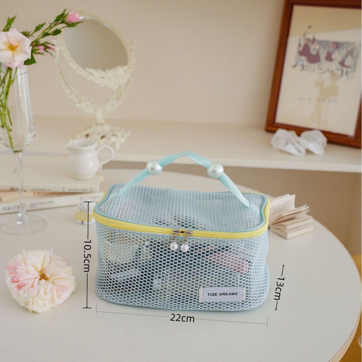 Mesh Quick-Dry Travel Bag Portable Cosmetic Bag Storage Bag for Clothes and Cosmetics