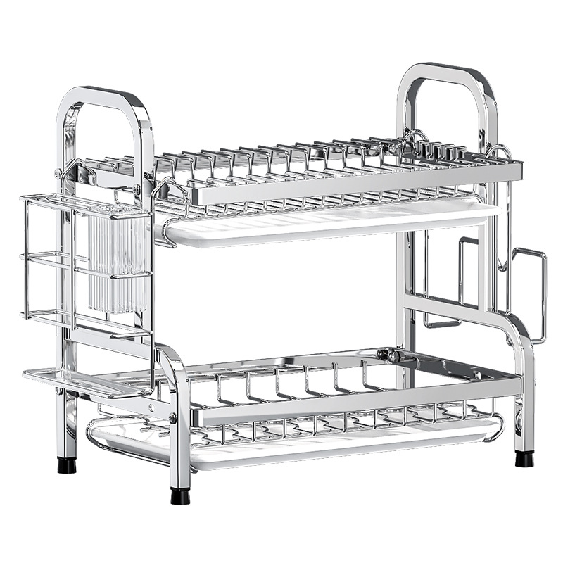 Stainless steel kitchen bowl dish storage rack bowl plate drain rack household multifunctional bowl rack bowl chopstick storage box cabinet