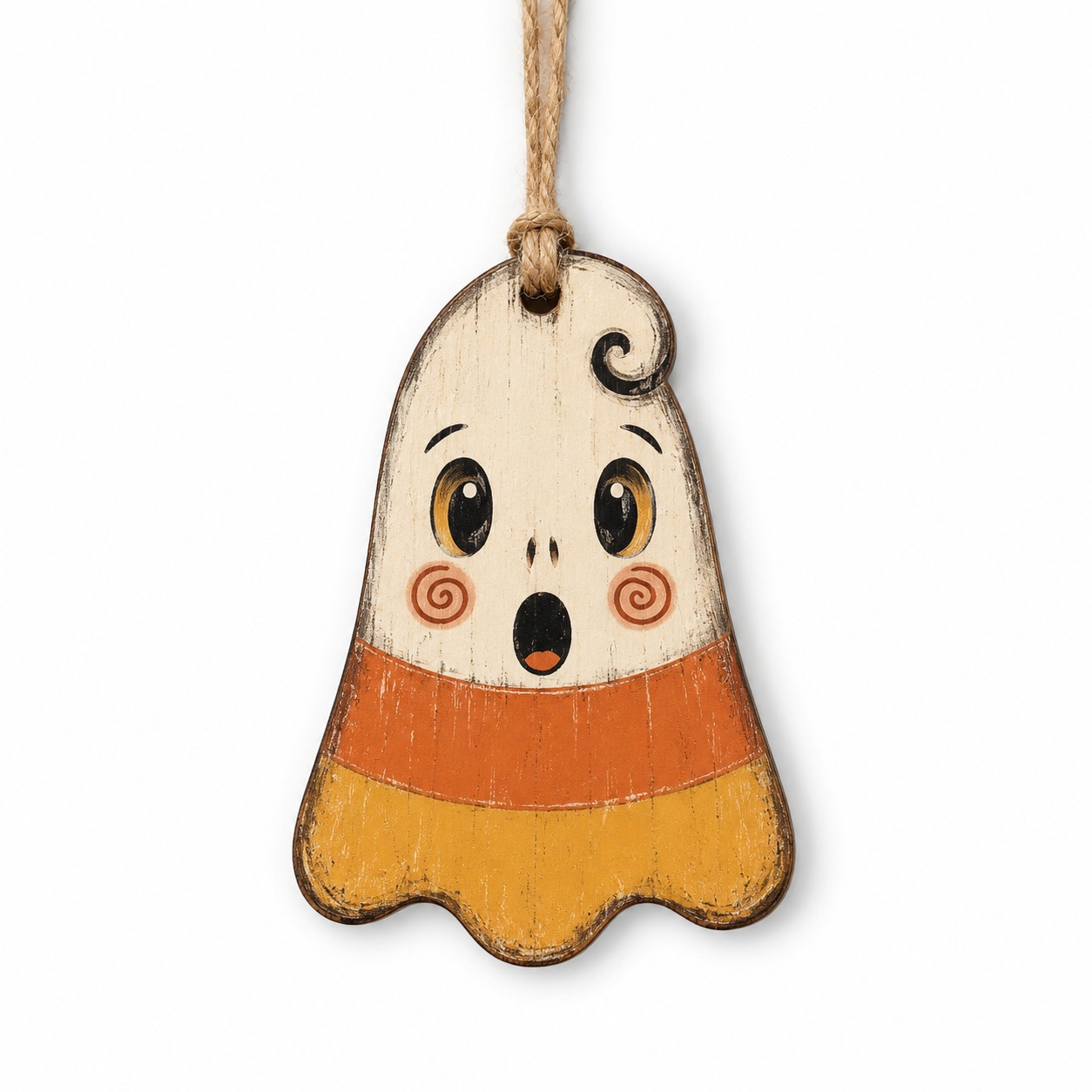 Halloween Wooden Color Print Hanging Ornament Pumpkin Black Cat Ghost Mummy Small Hanging Decoration Home Wall Branch Decoration