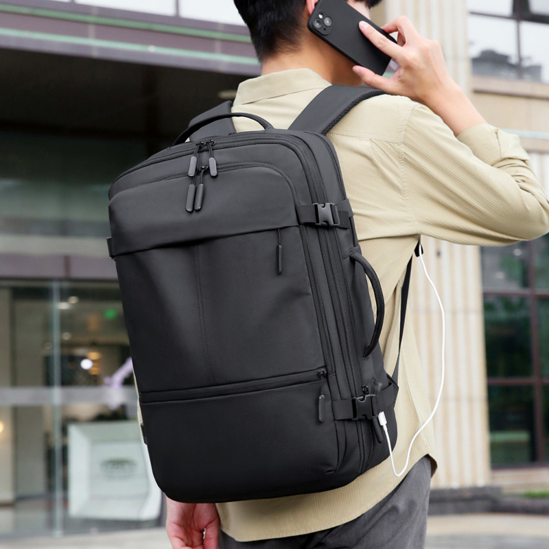 Business backpack new large capacity travel bag casual men's waterproof computer backpack male student schoolbag