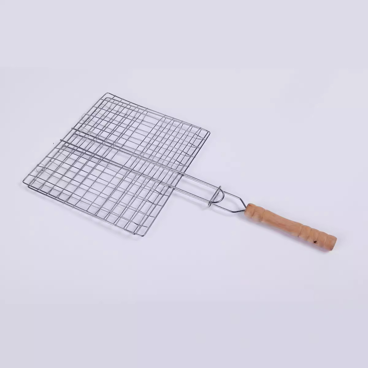 Outdoor BBQ Grill Net Large Double Fish Net Double-Layer Fish Net Clip Grilled Fish Net Clip Hamburger Clip
