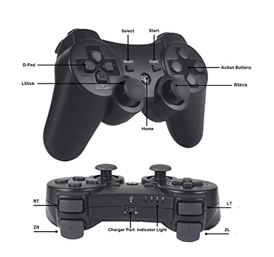 PS3 Gamepad Bluetooth Gamepad PS3 Curved Handle Wireless Six-Axis Gamepad Private Mold No Infringement