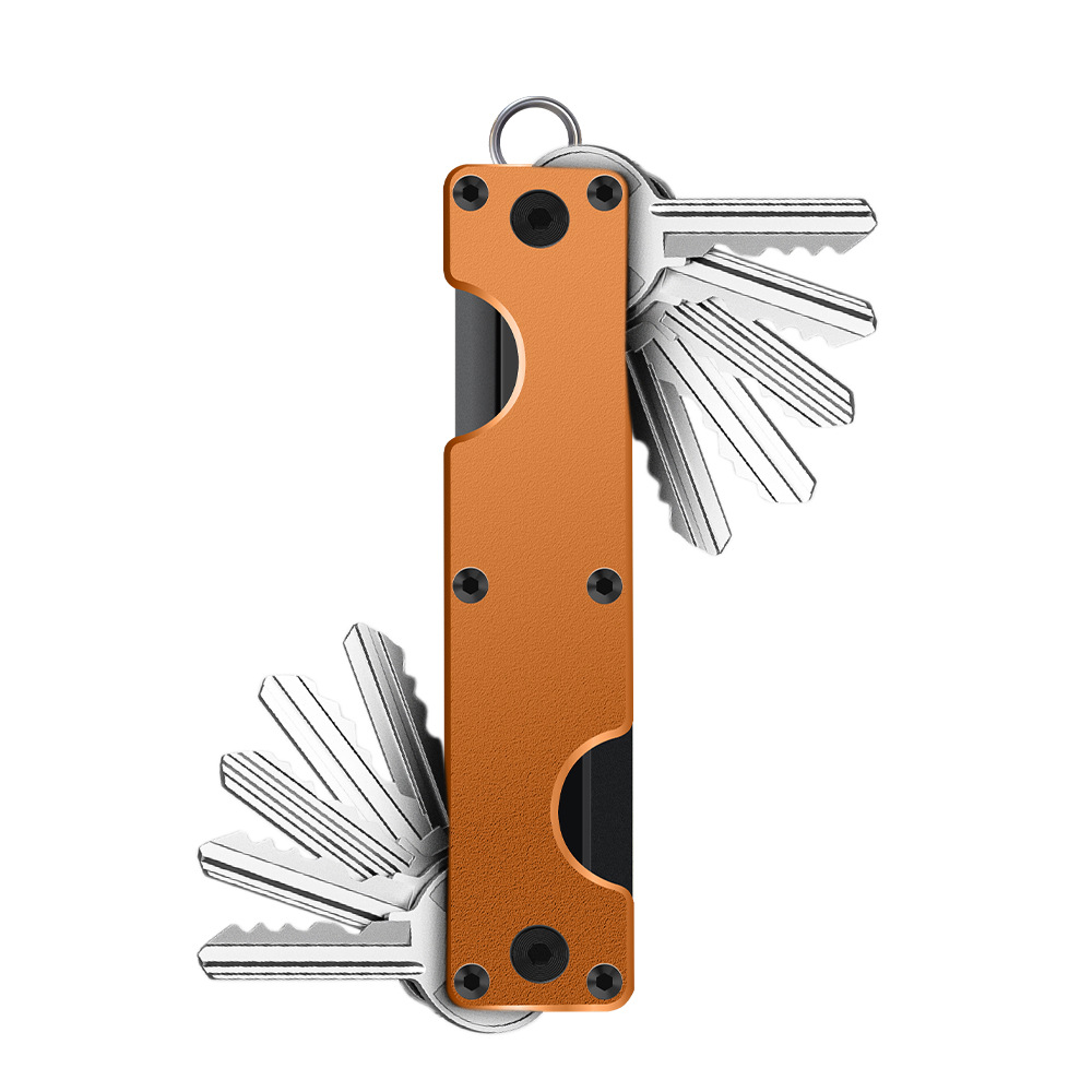 2025 New Double-Head Metal Keychain Aluminum Alloy Key Clip Multi-Key Organizer Holds 2-6 Keys