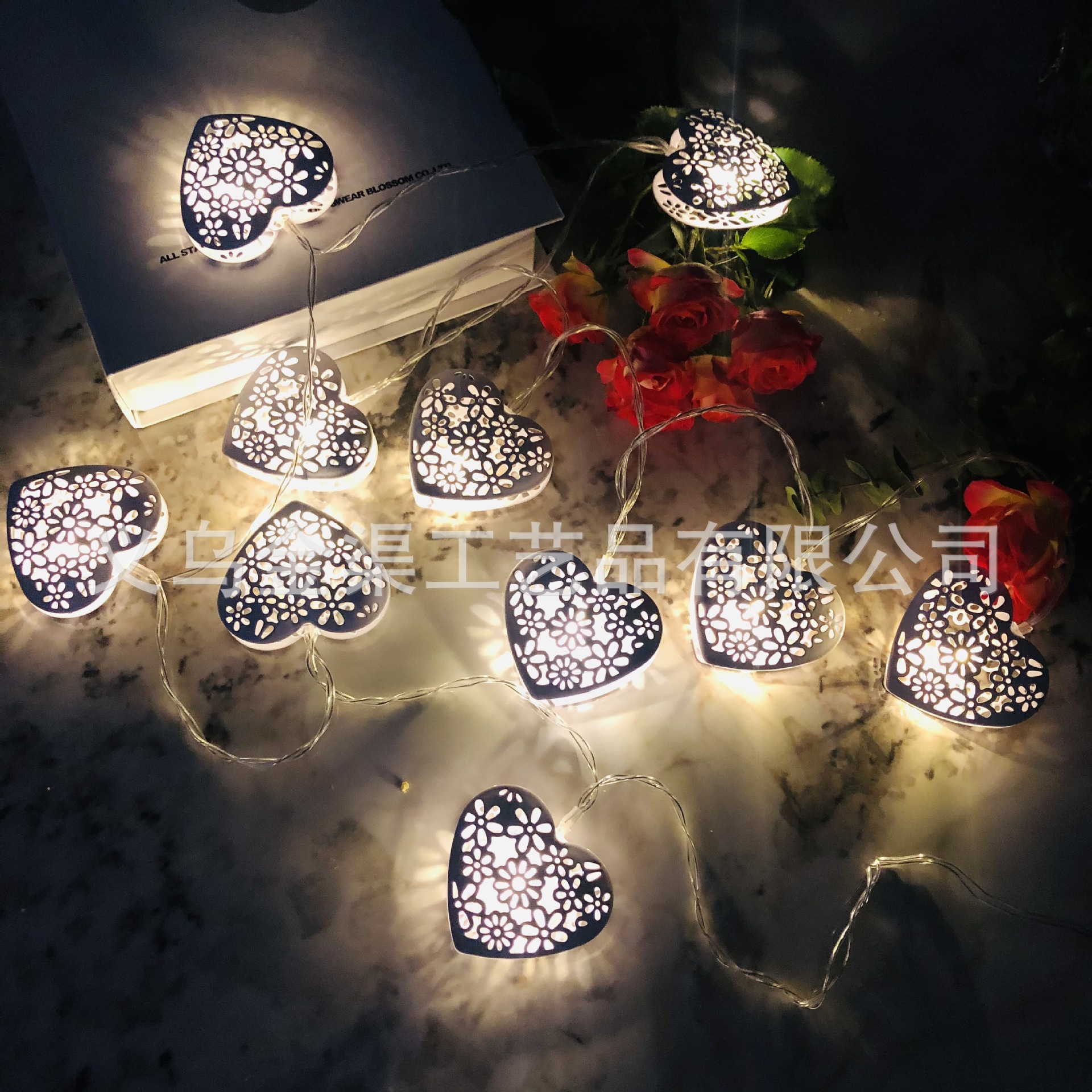 2023 New Spring Valentine's Day Decorative Lights LED Heart Light String Heart Shape Light String Confession Car Decoration