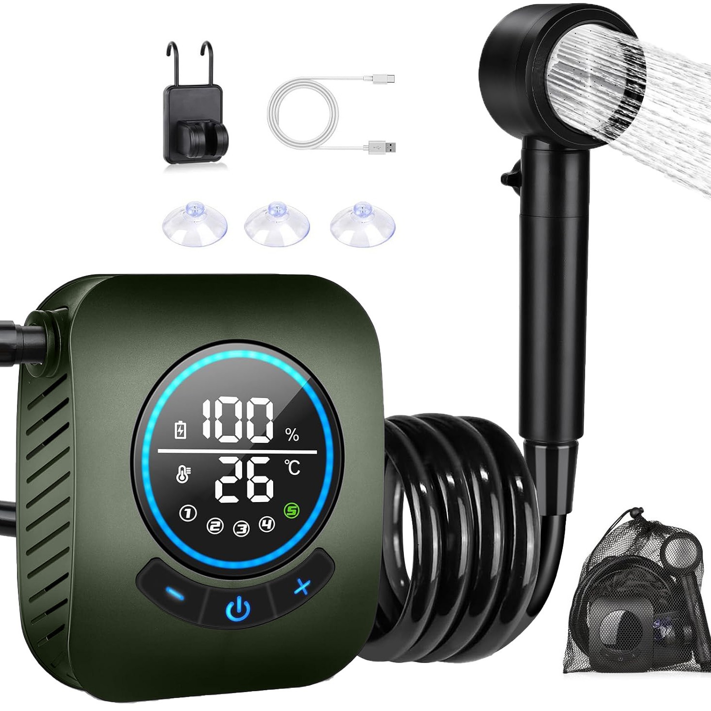 Outdoor Shower Dormitory Rental Rural Household Portable Simple Shower Self-priming Pump Electric Spray Head