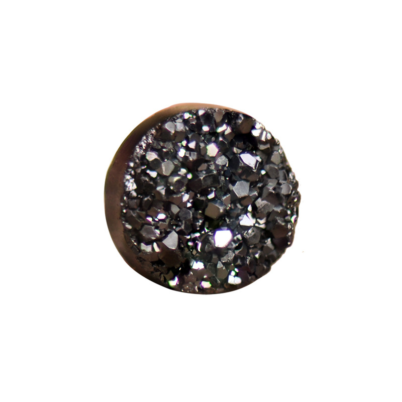 Crystal cluster magnet suction earrings for no hole men and women street ear clip raw stone crystal