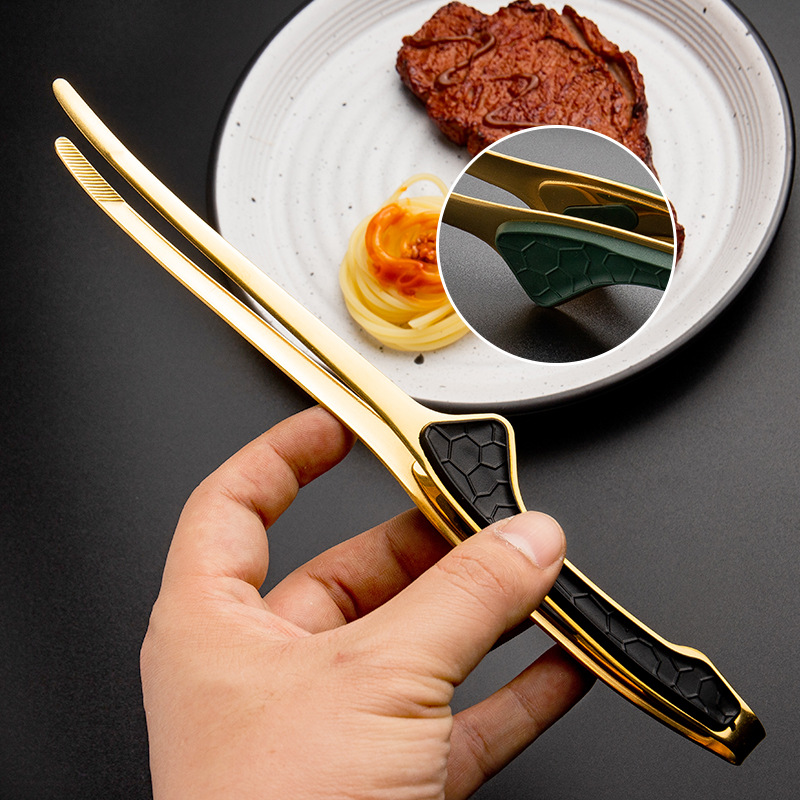 430 stainless steel barbecue clip, anti-scald, anti-slip, bright food clip, steak clip, buffet clip