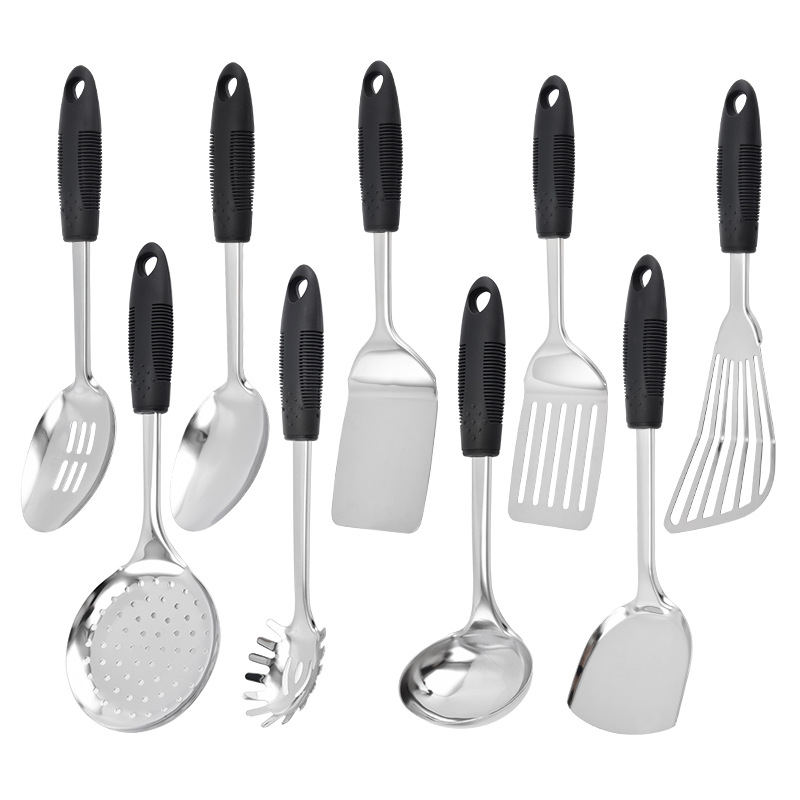 New stainless steel spatula household cooking spatula soup ladle fish spatula slotted spoon kitchen utensil set