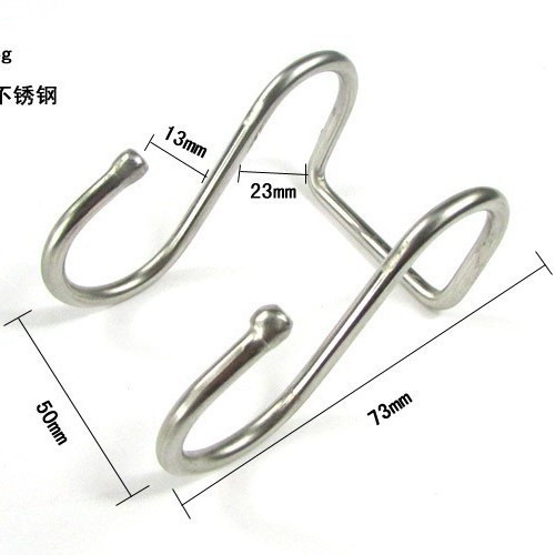 Kitchen and bathroom hook pipe hook S double hook door hook office partition board glass hook universal S hook