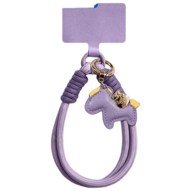 New Year Little Horse Pendant Cotton Phone Case Lanyard Wrist Keychain Bag Anti-Loss Strap Sturdy Portable Strap