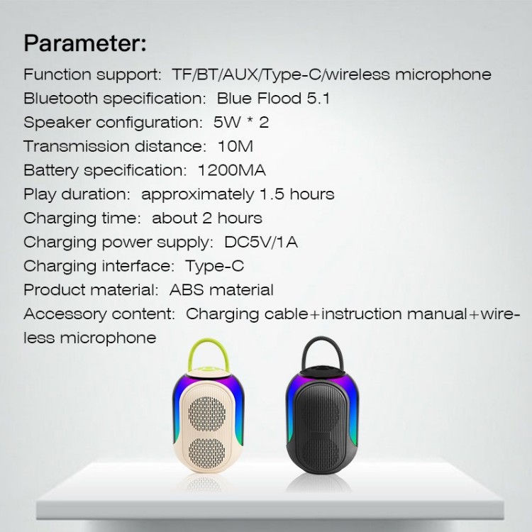 Microphone KTV Microphone Speaker All-in-One Handheld Wireless Bluetooth Children's Home Dual Channel Heavy Bass