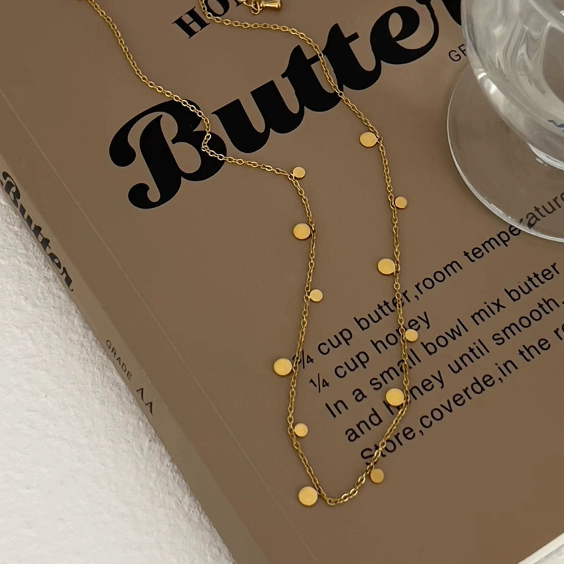 Colorful natural stone beaded necklace niche sunflower autumn winter美拉德 necklace neck accessory women