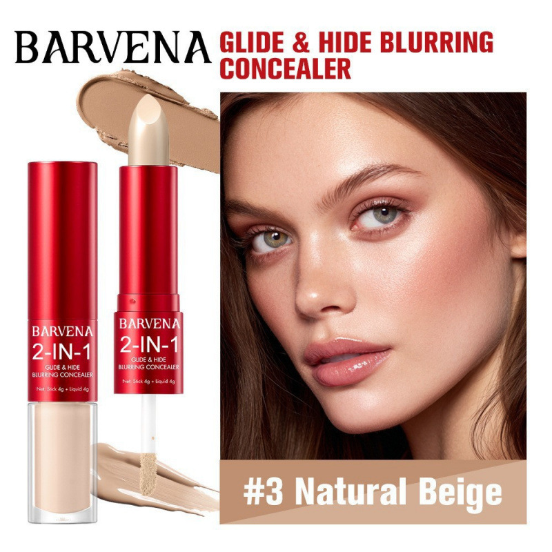 BARVENA Concealer Natural Finish Lightweight Fits Skin Tone Oil-Control Long-lasting Non-Sticky