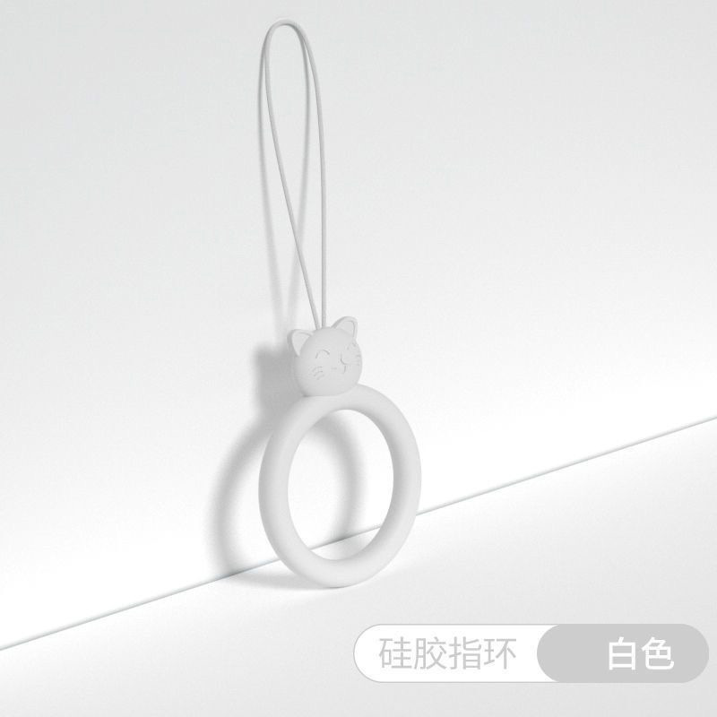 New Cat Silicone Ring Lanyard USB Drive Short Cartoon Phone Chain Pendant Liquid Silicone Ring Lanyard