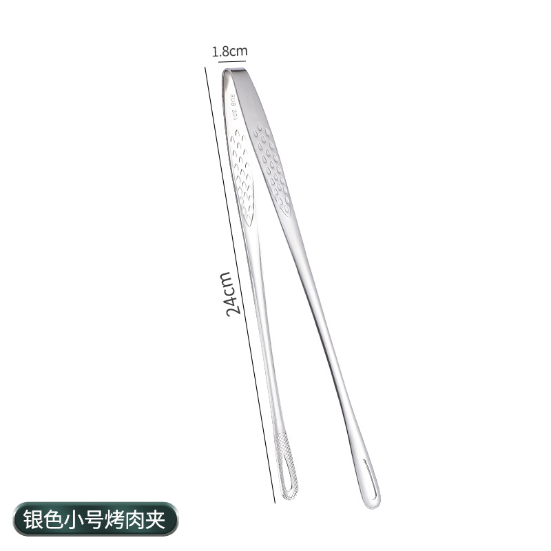 Barbecue clip 304 stainless steel outdoor picnic barbecue clip food clip self-service steak food scissors