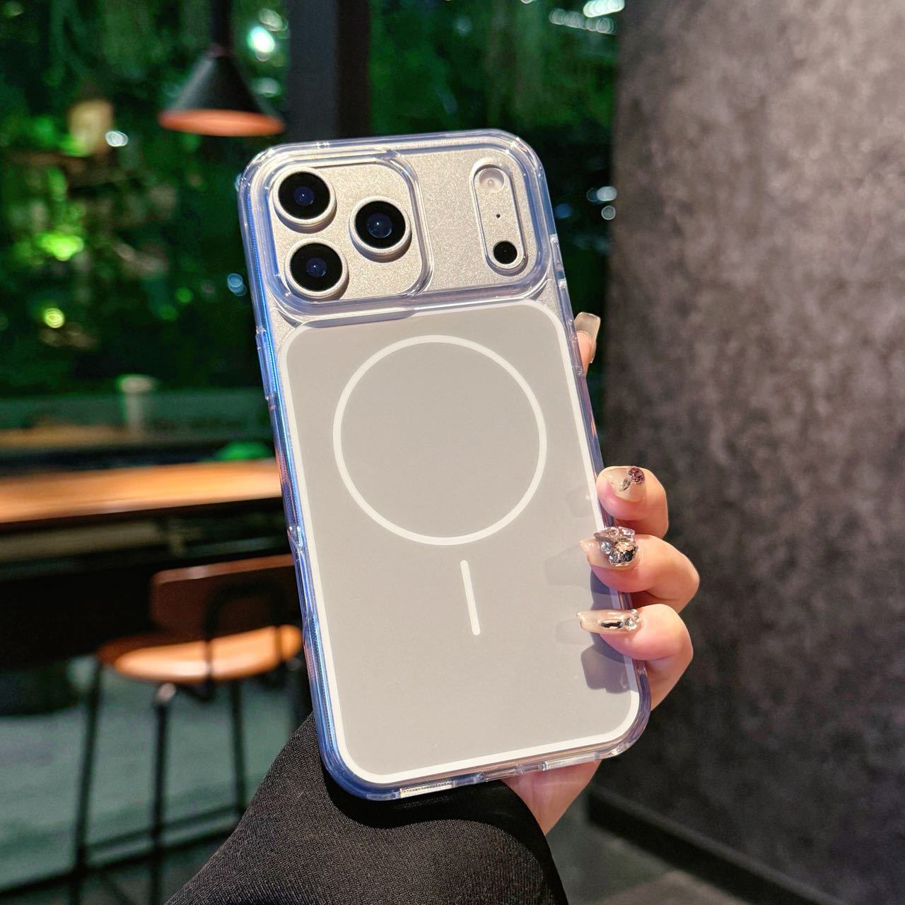 For iPhone 17 Pro Max Contrast Color Dual Layer Magnetic Phone Case Apple 16 Transparent Matte Leica Protective Case