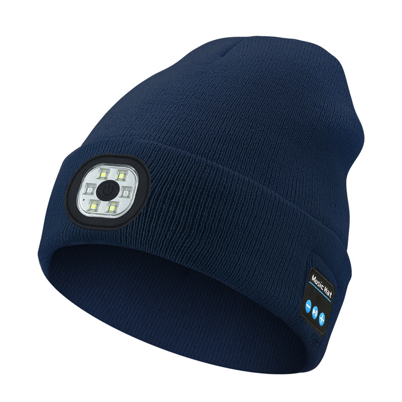 Chuanglineng rechargeable washable Bluetooth hat new LED light-up Bluetooth 5.4 music knitted hat private mold