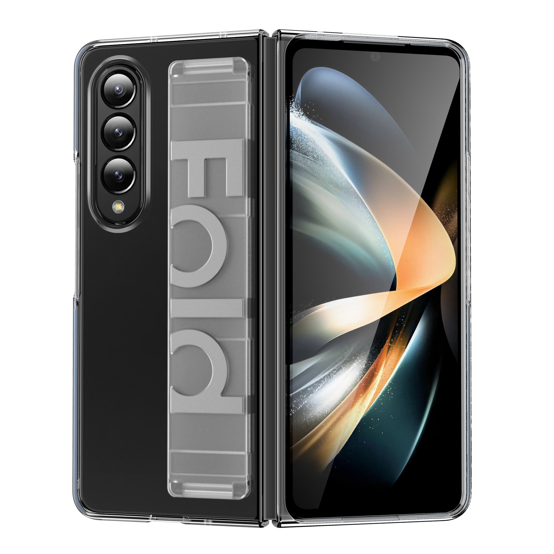 For Samsung Z Fold7/6 Phone Case Elastic Wrist Strap Integrated Flip Foldable Screen Fold5 Anti-Drop Protective Case