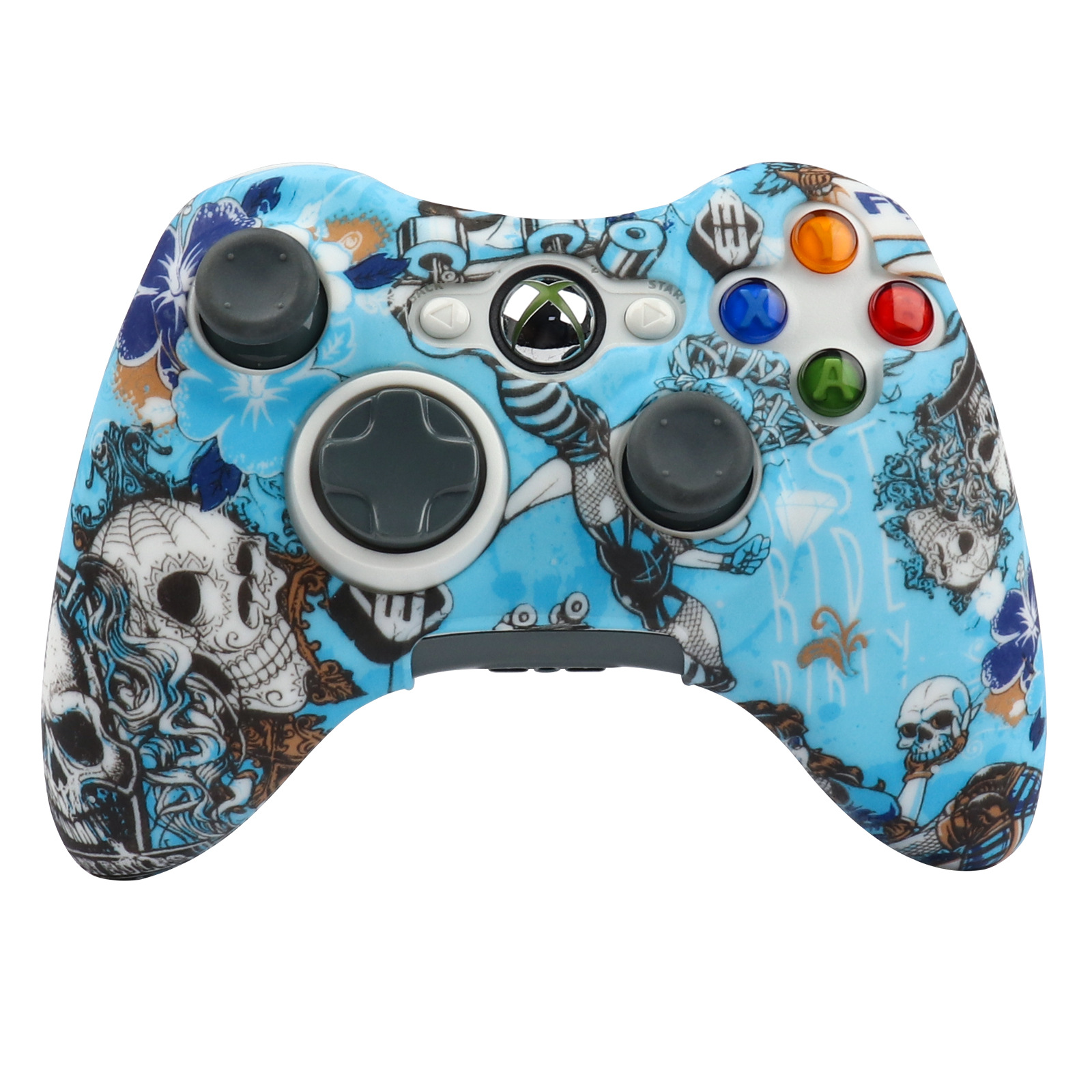 Compatible with xbox360 game controller silicone case 360 wired wireless new camouflage dust cover water print protective case