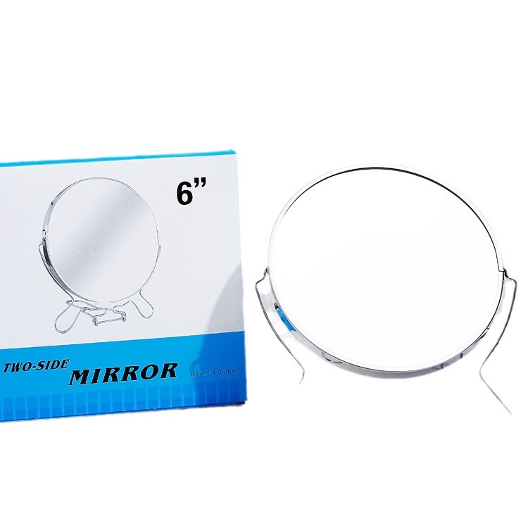8 Inch 6 Inch Metal Frame Mirror Dressing Mirror Beauty Mirror Makeup Mirror Desktop Double-Sided Mirror