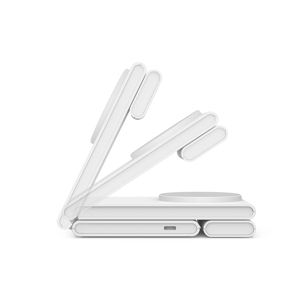 Qi2 certified magnetic wireless charger three-in-one foldable stand desktop wireless charger compatible with Apple Watch S10