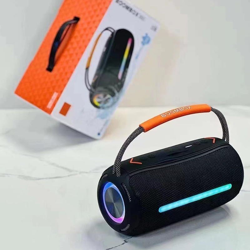 BOOMSBOX360 Bluetooth Speaker RGB Running Light Portable Handheld Speaker Heavy Bass