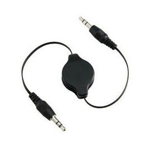 3.5mm dual male audio loop cable TPE soft car AUX phone microphone speaker extension cable retractable cable