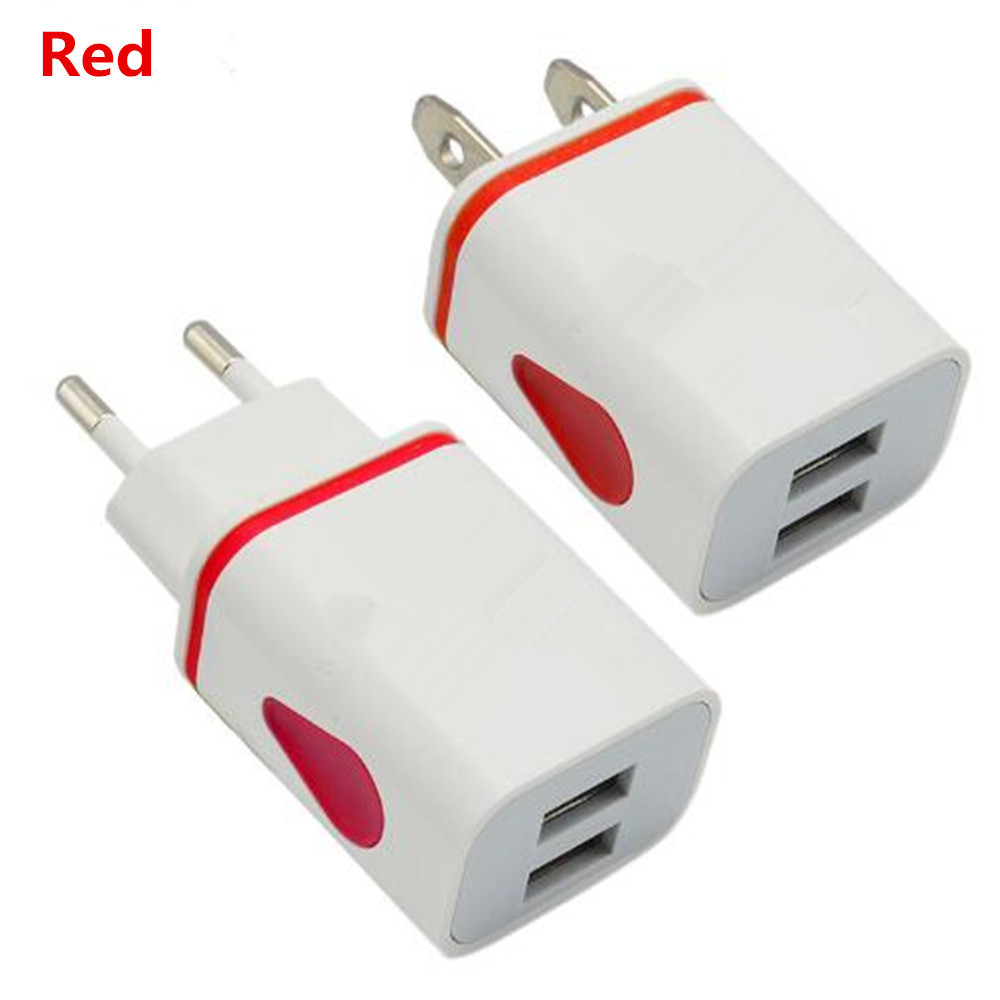 2USB Waterdrop LED Glowing Charger Smartphone Dual Port Drop Travel Charger Raindrop Charging Head