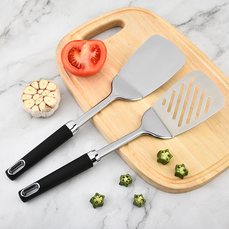 Stainless steel 8-piece kitchen utensil set slotted spoon spatula slotted spatula colander ladle multi-functional household