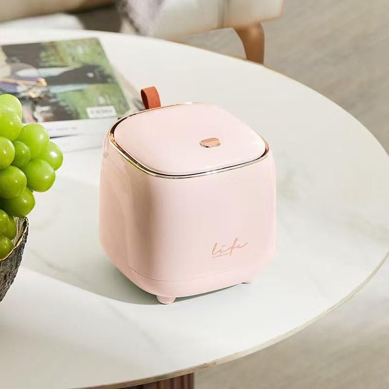 Wind Desktop Press Trash Can Living Room Bedroom Office Desk Storage Double Layer Small Wastebasket