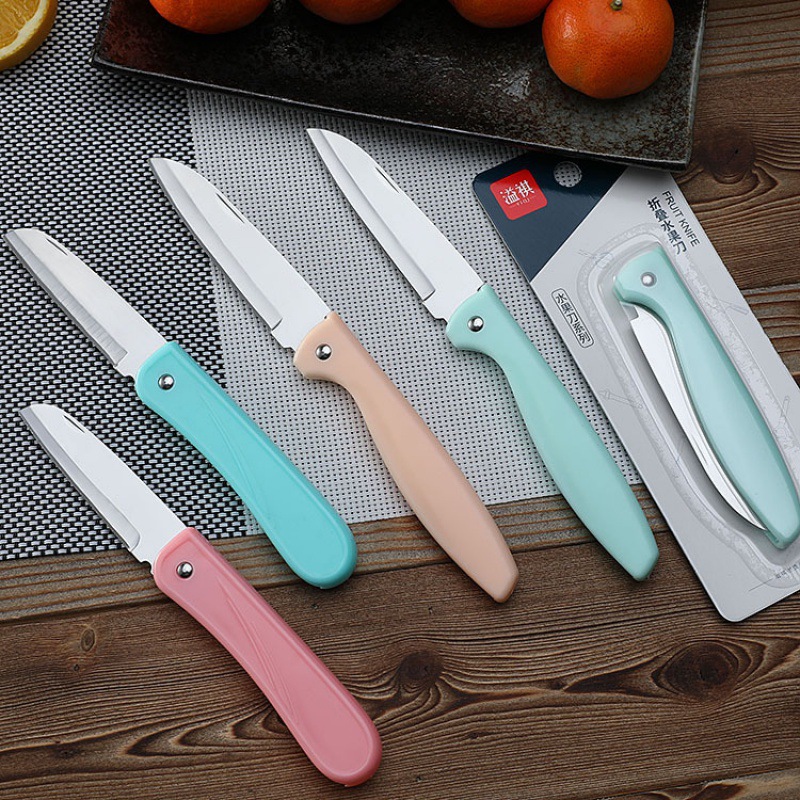 Supermarket fruit knife peeler household kitchen folding knife kitchen stainless steel melon fruit knife portable small folding knife